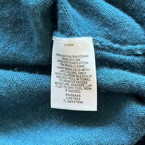 Leith Bell Sleeve Sweater Deep Teal Size XS - Picture 4 of 5